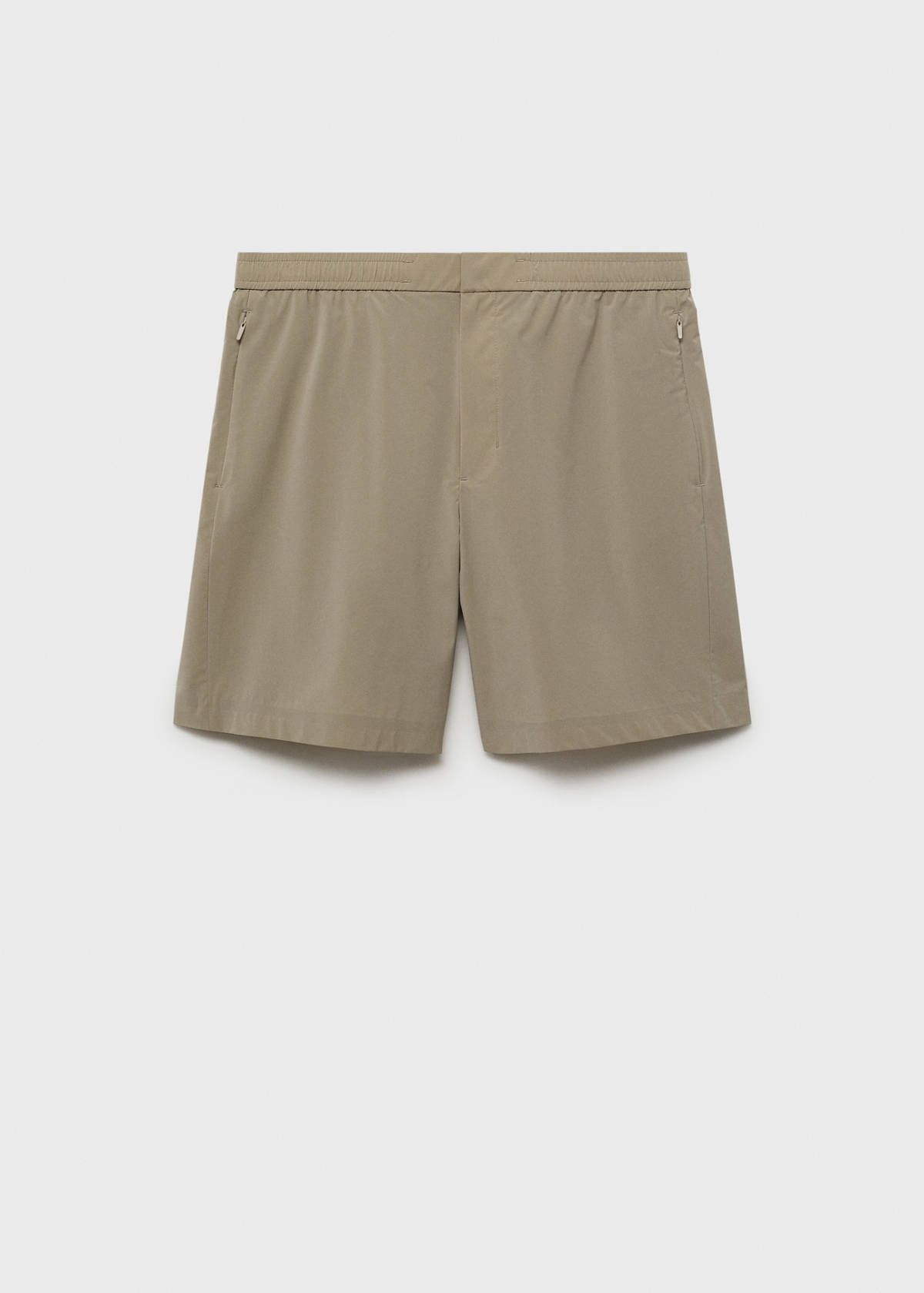 Water-repellent bermuda shorts — Khaki