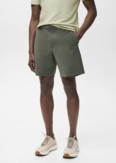 Water-repellent bermuda shorts — Medium Green 1