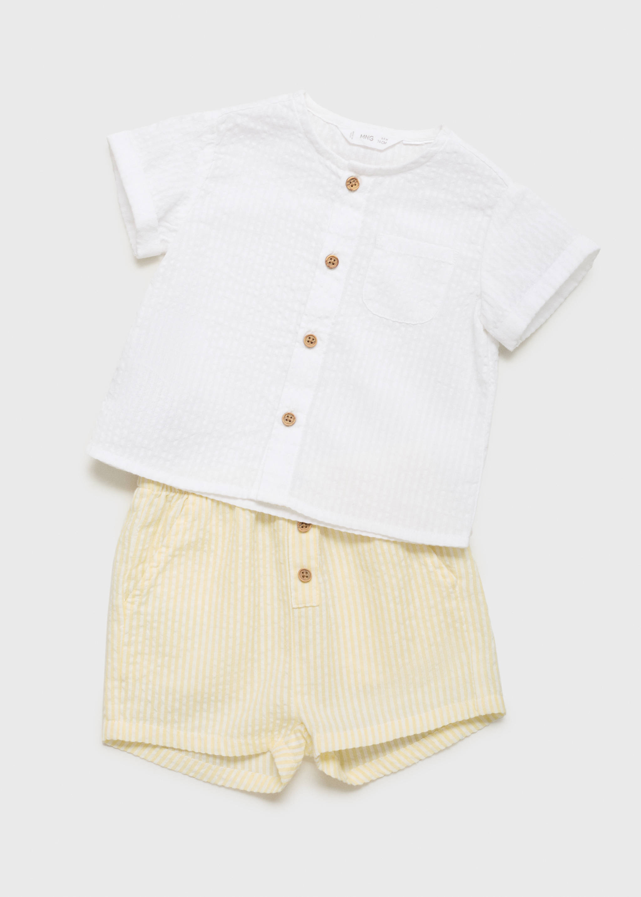 Textured cotton shirt - Details of the article 6