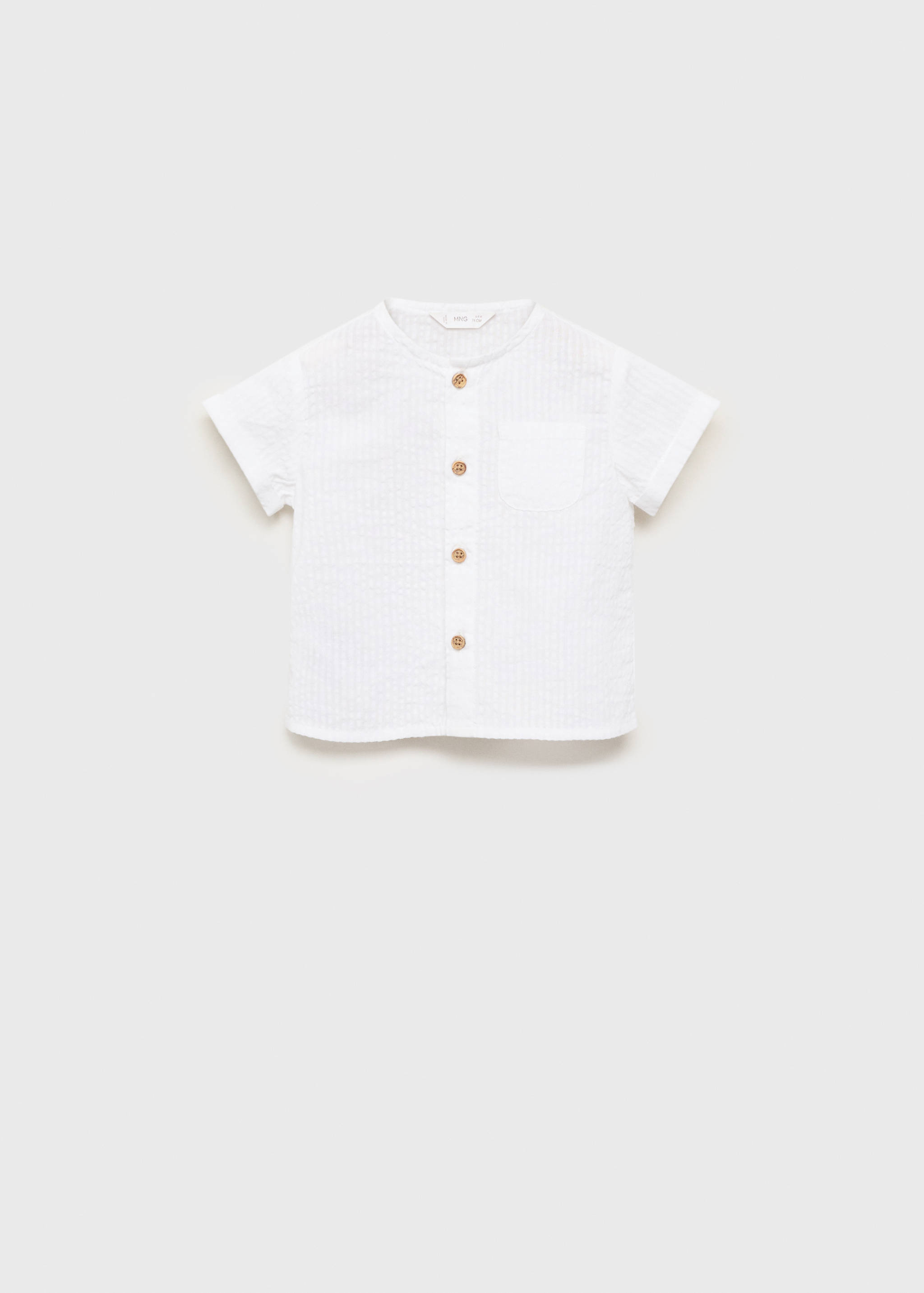 Textured cotton shirt - Article without model