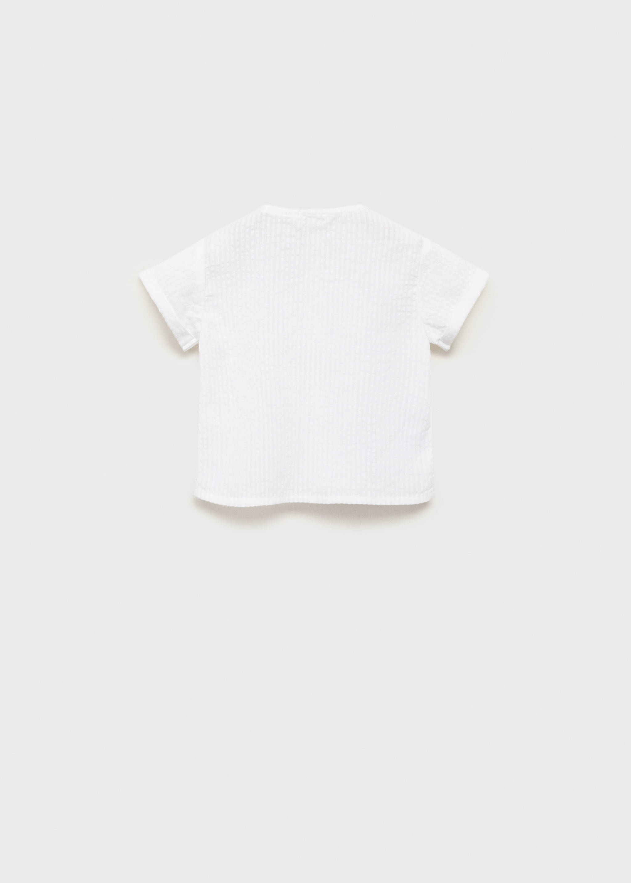 Textured cotton shirt - Reverse of the article