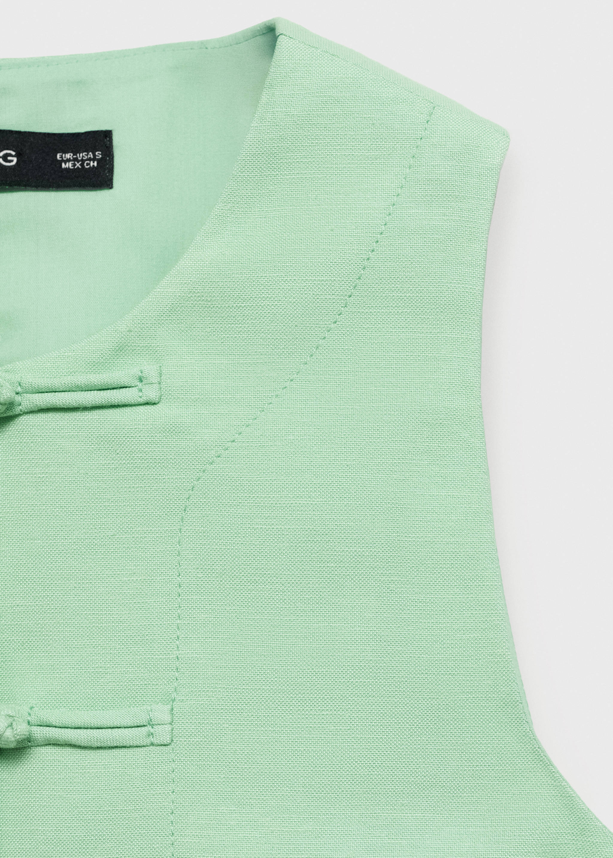 Linen-blend suit waistcoat - Details of the article 8