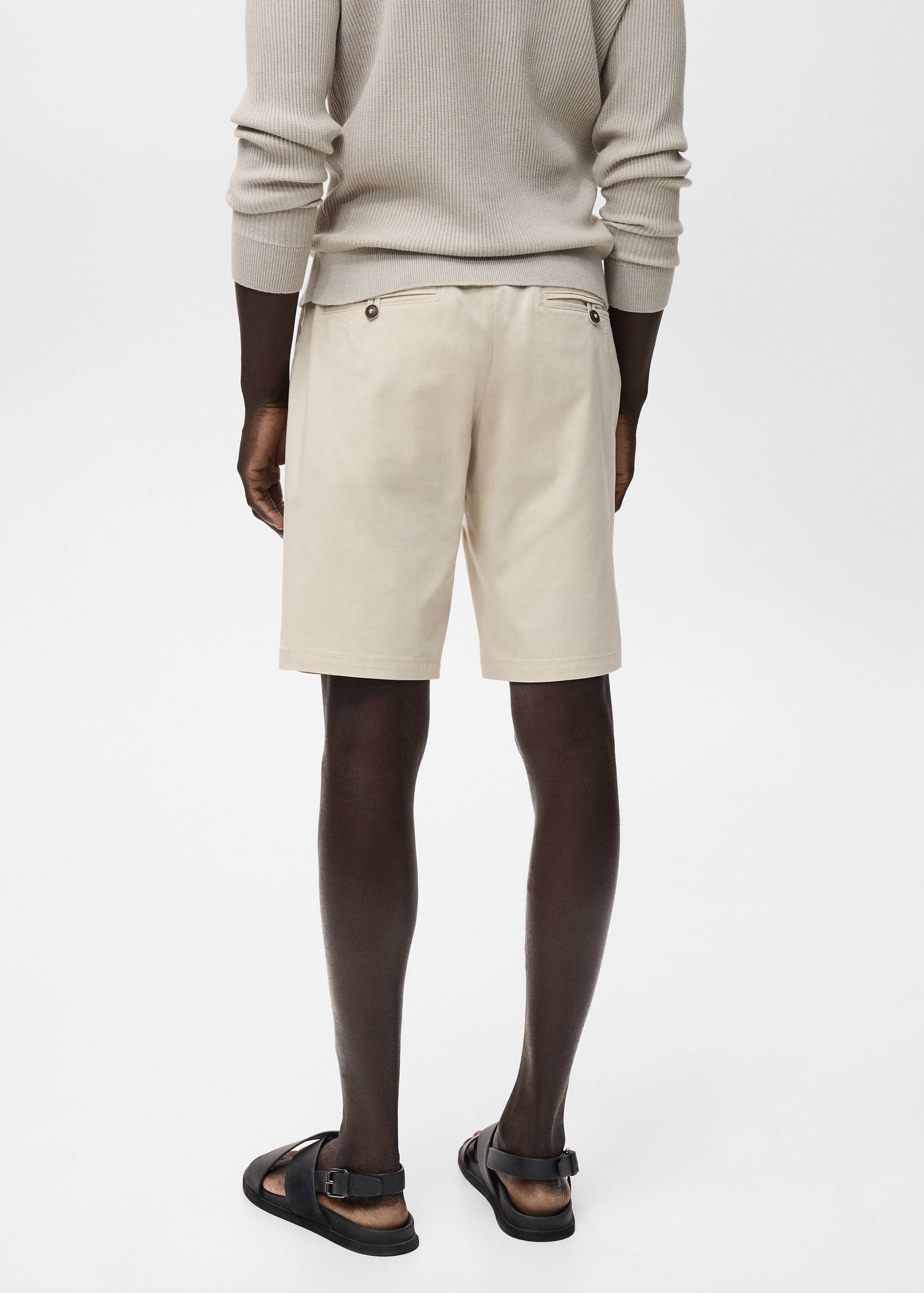 Slim-fit chino cotton bermuda shorts - Reverse of the article