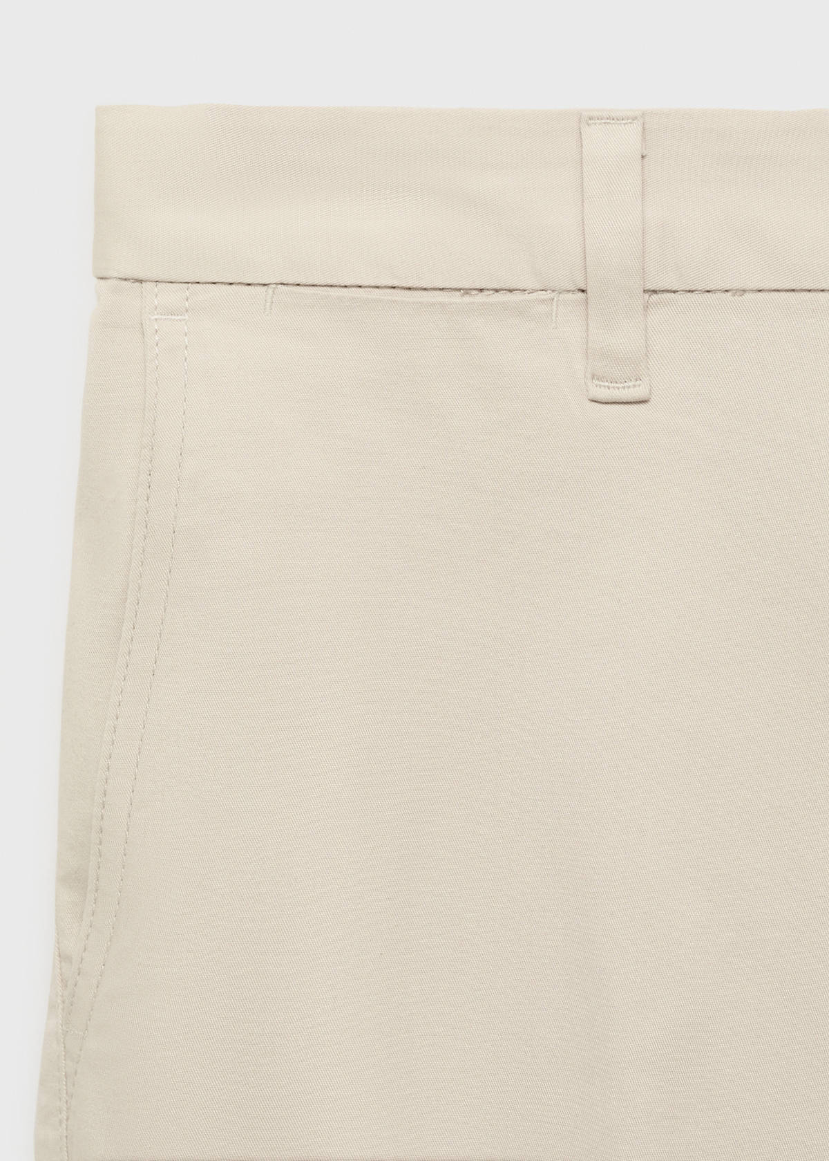 Slim-fit chino cotton bermuda shorts — Beige
