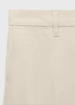 Slim-fit chino cotton bermuda shorts — Beige 8