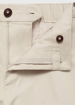 Slim-fit chino cotton bermuda shorts — Beige 9