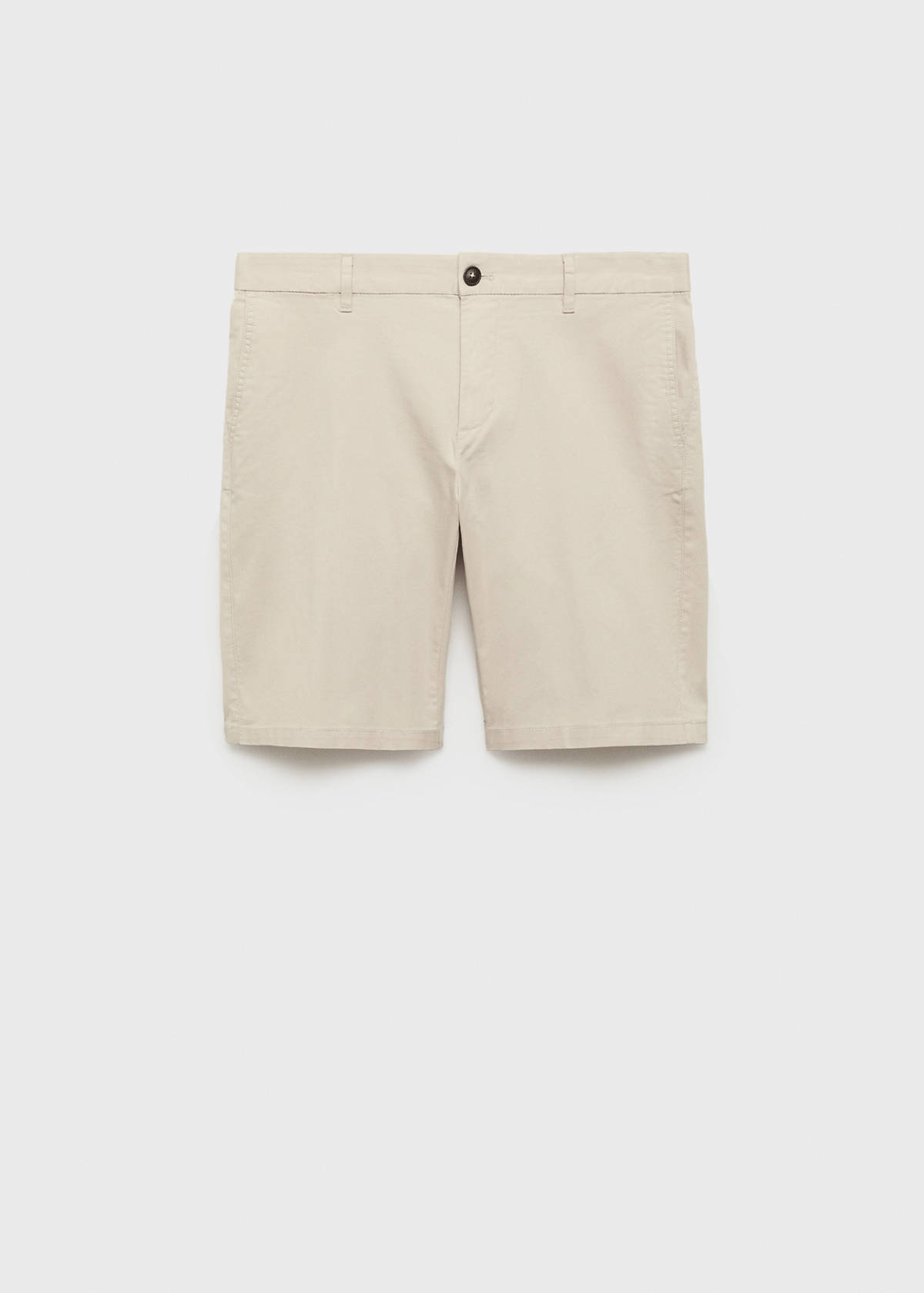 Slim-fit chino cotton bermuda shorts — Beige