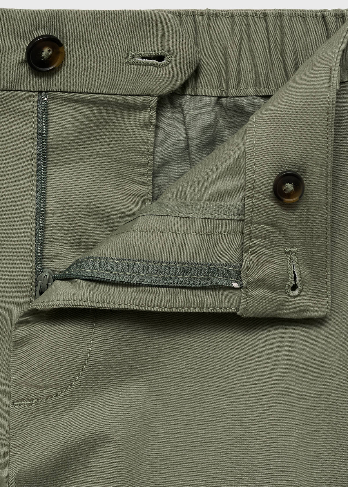Slim-fit chino cotton bermuda shorts — Mint Green