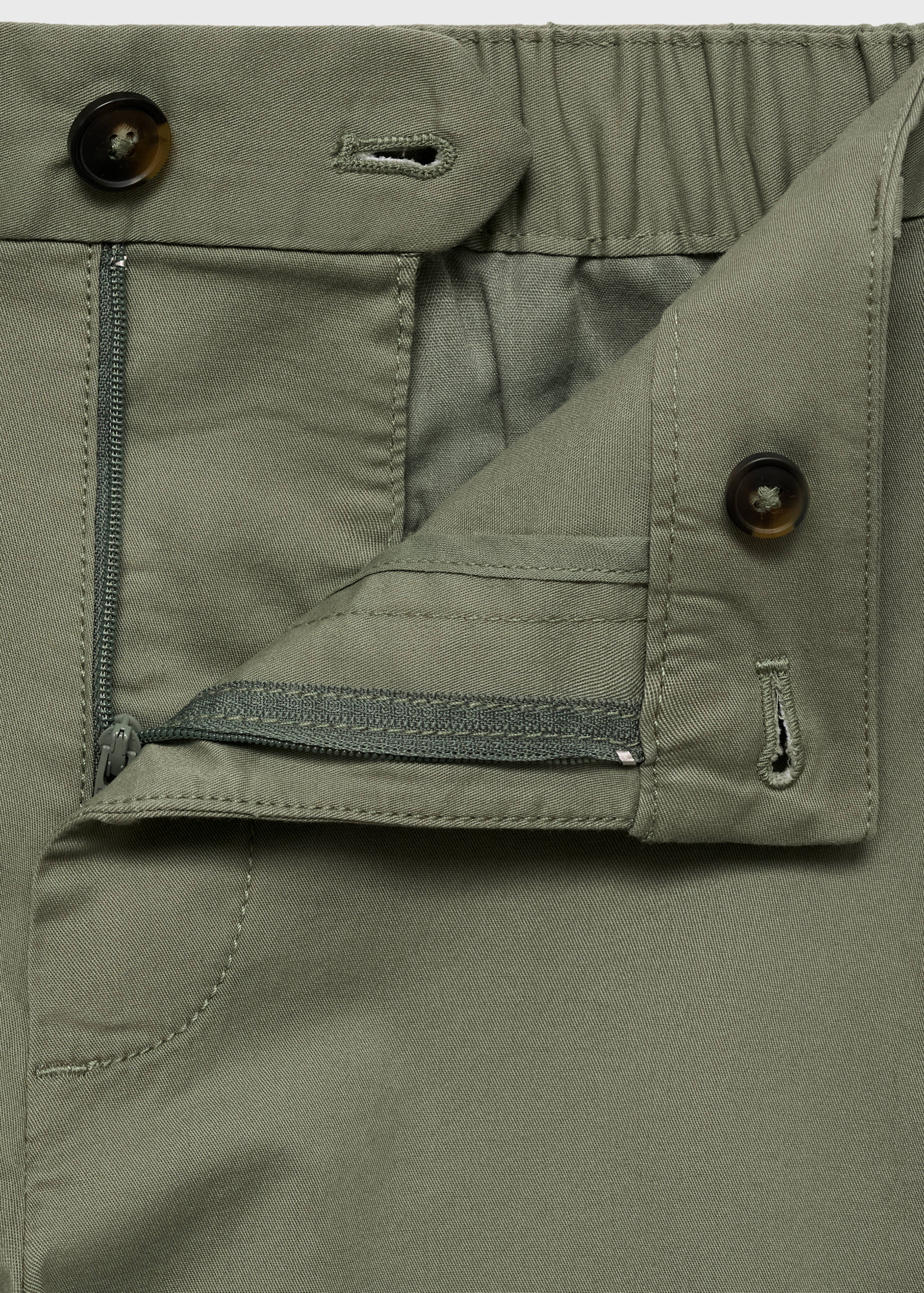 Slim-fit chino cotton bermuda shorts - Details of the article 8