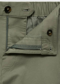 Slim-fit chino cotton bermuda shorts — Mint Green 8