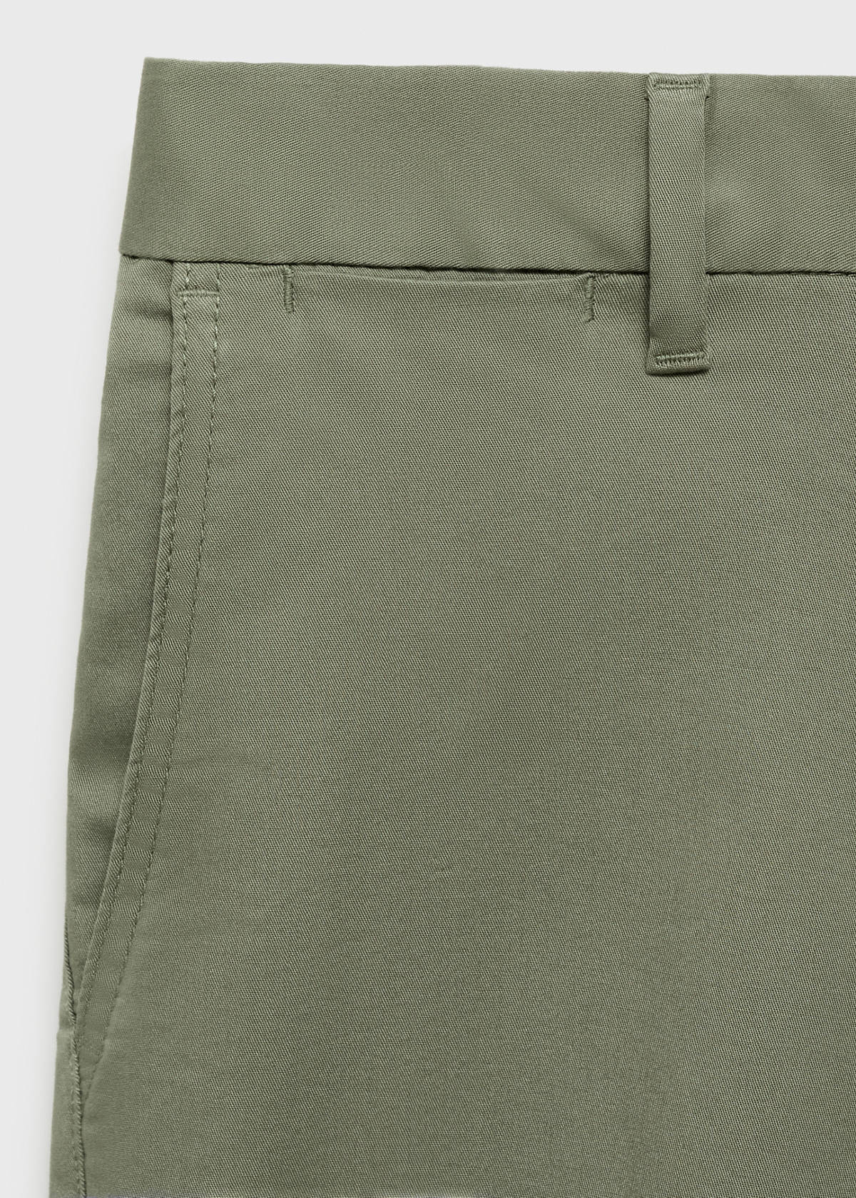 Slim-fit chino cotton bermuda shorts — Mint Green