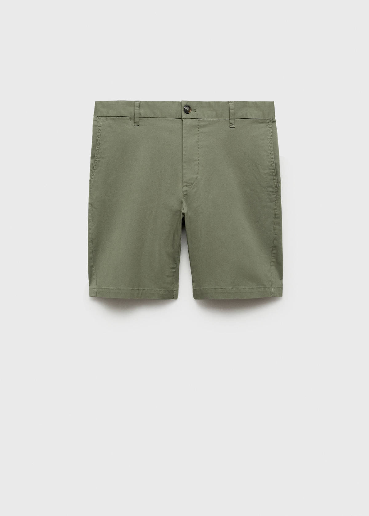 Slim-fit chino cotton bermuda shorts — Mint Green