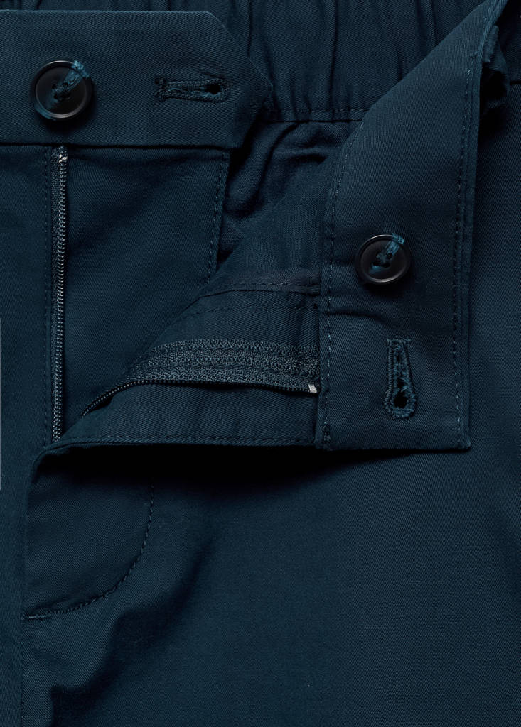 Slim-fit chino cotton bermuda shorts — Dark Navy