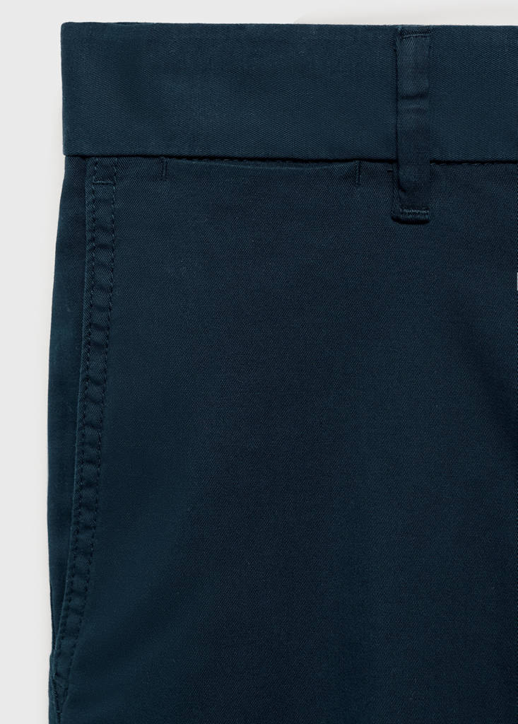 Slim-fit chino cotton bermuda shorts — Dark Navy