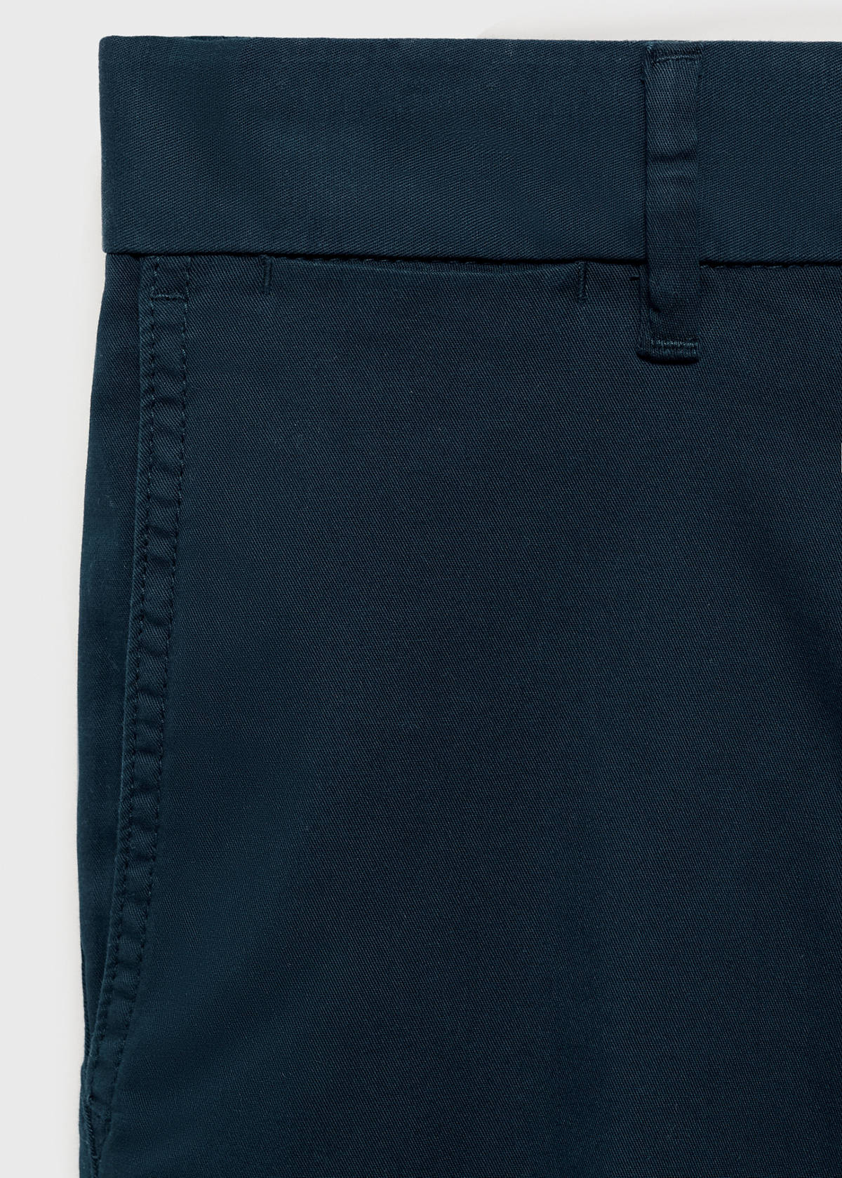 Slim-fit chino cotton bermuda shorts — Dark Navy