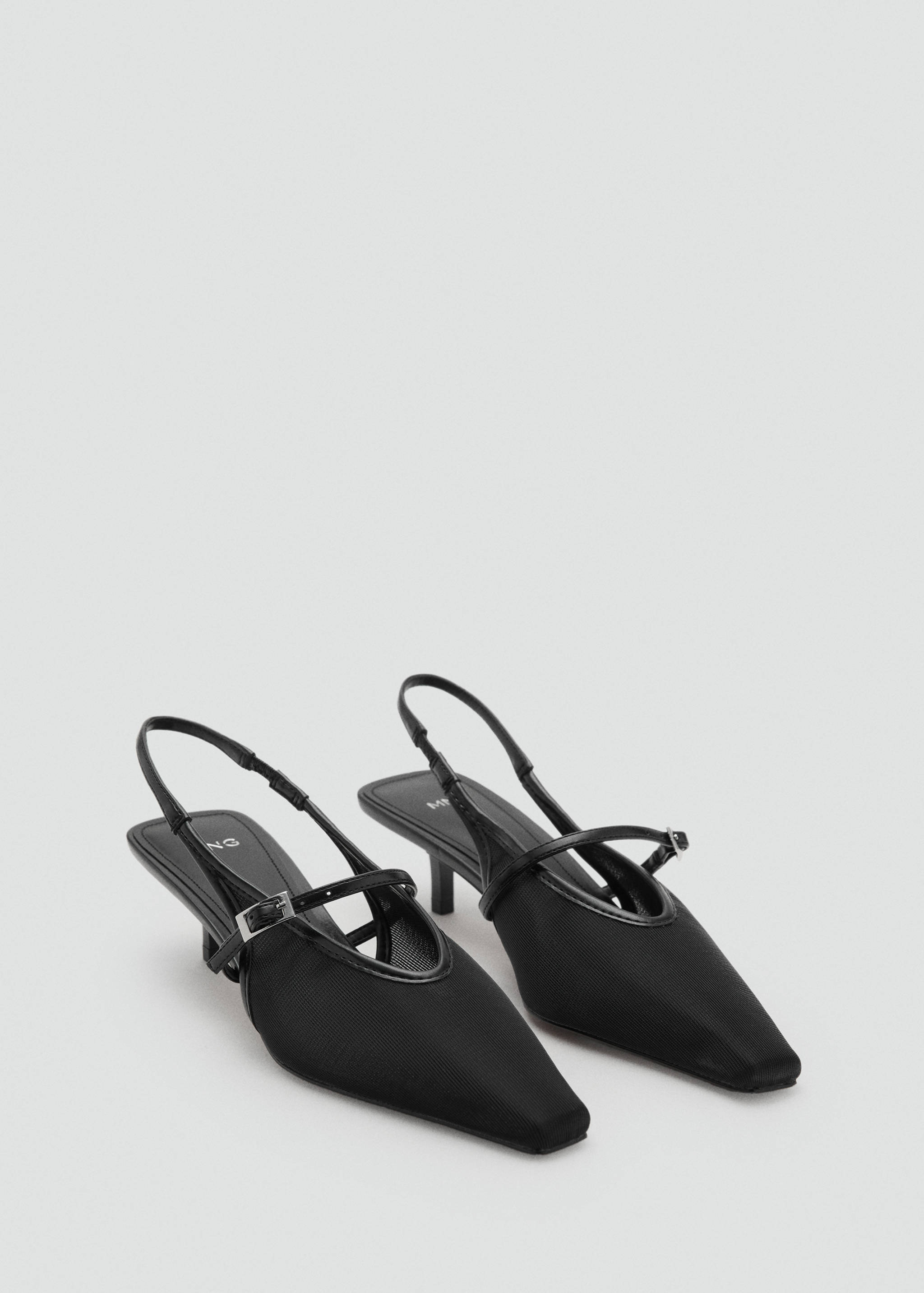Mesh buckle stiletto-heeled shoes - Medium plane