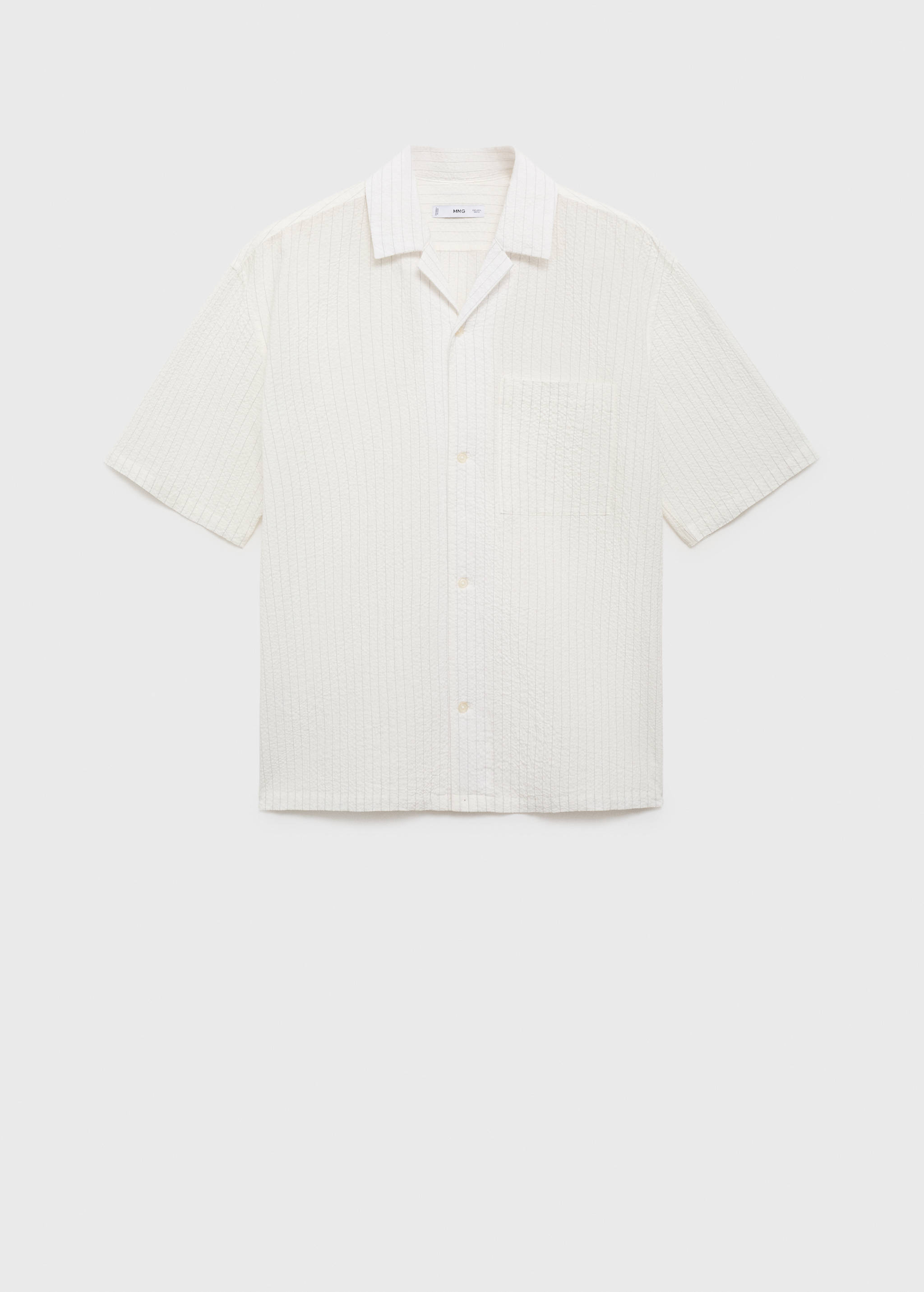 Creased-effect pinstripe shirt - Article without model