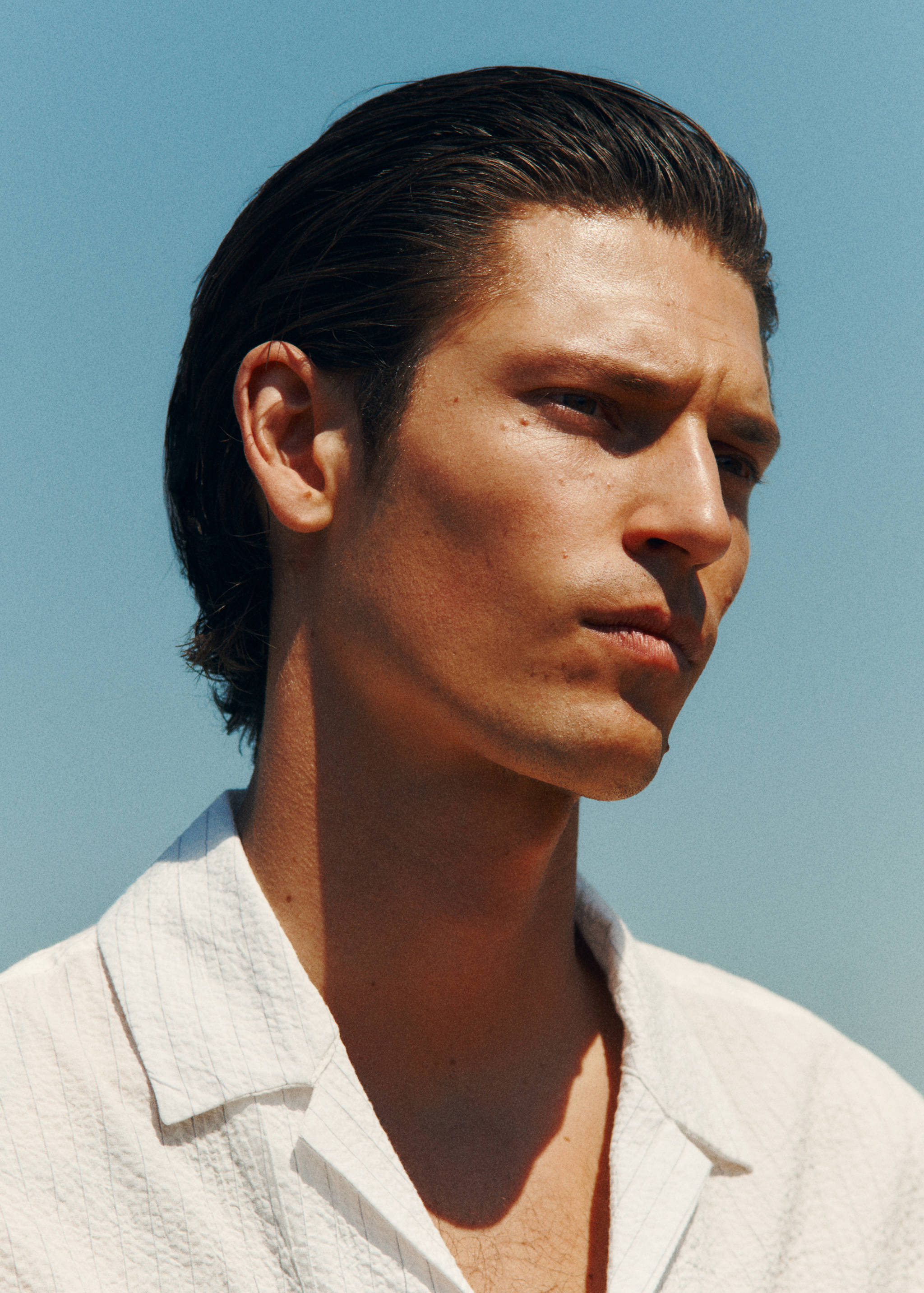 Creased-effect pinstripe shirt - Details of the article 5