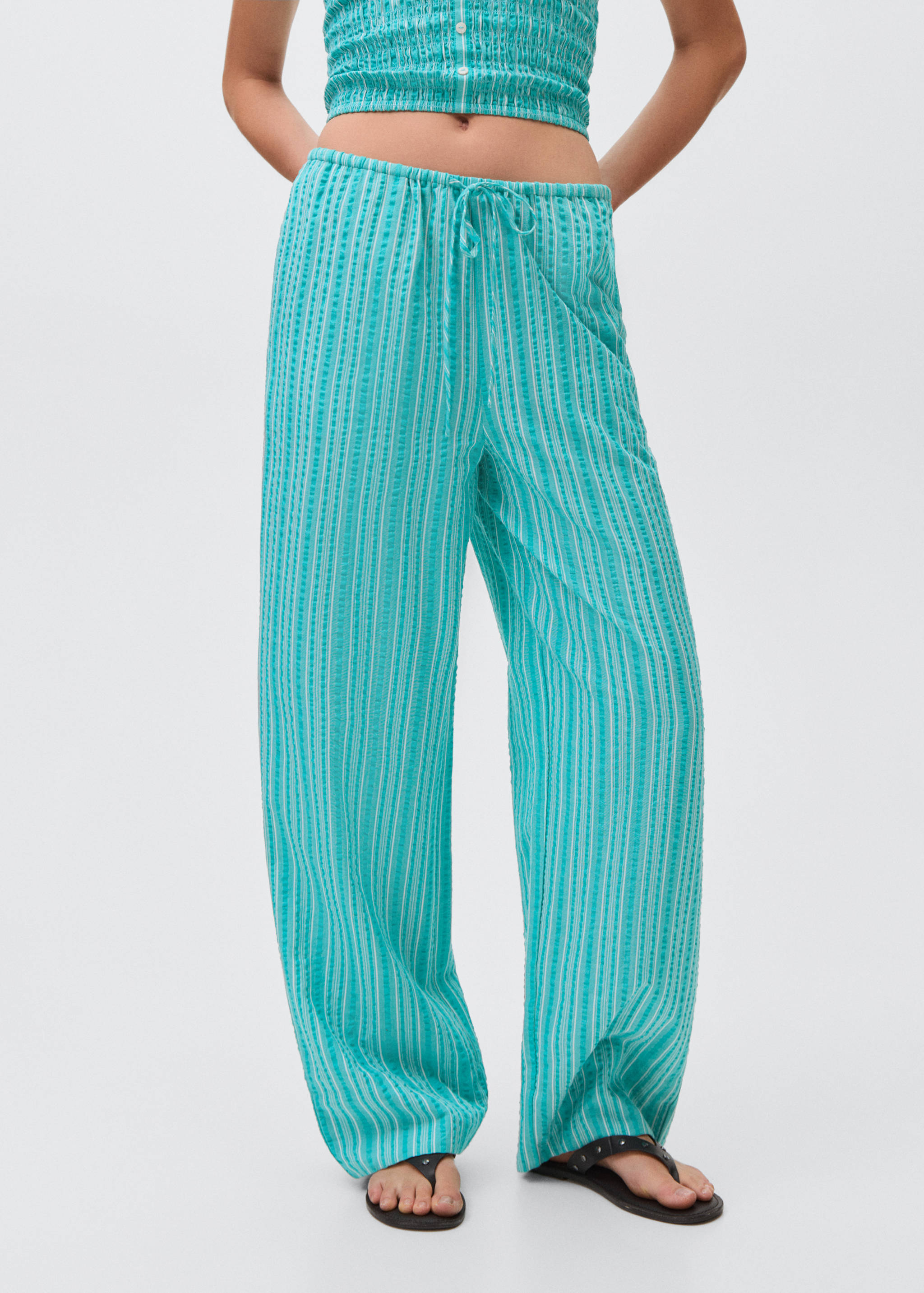 Striped bow pants - Details of the article 6