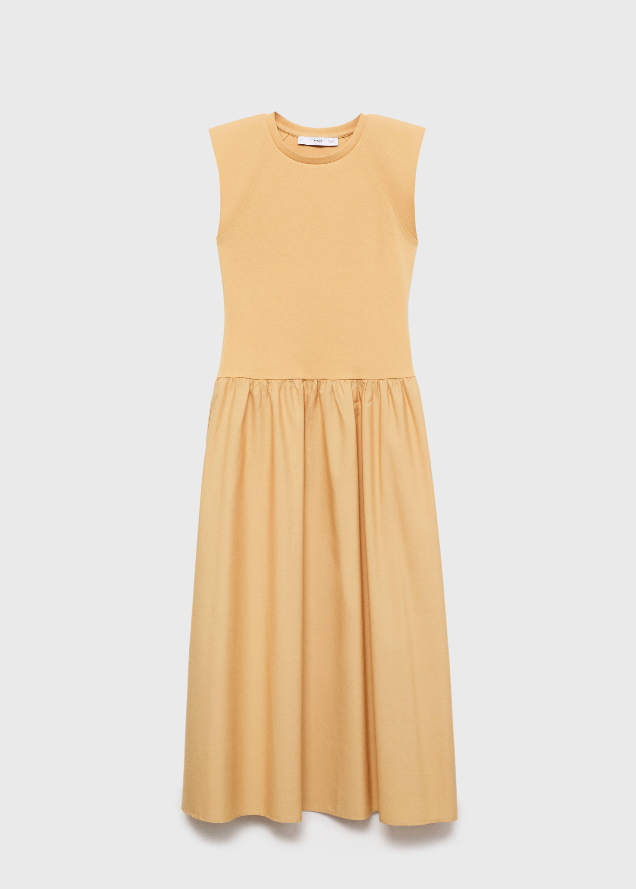 Combined fabric midi-dress - Article without model