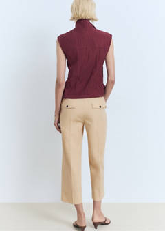 Straight-cut crop trousers — Medium Brown 3