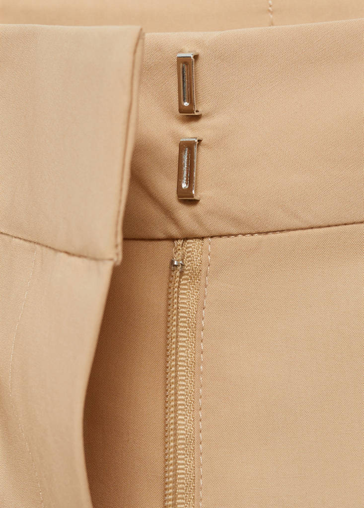 Straight-cut crop trousers — Medium Brown