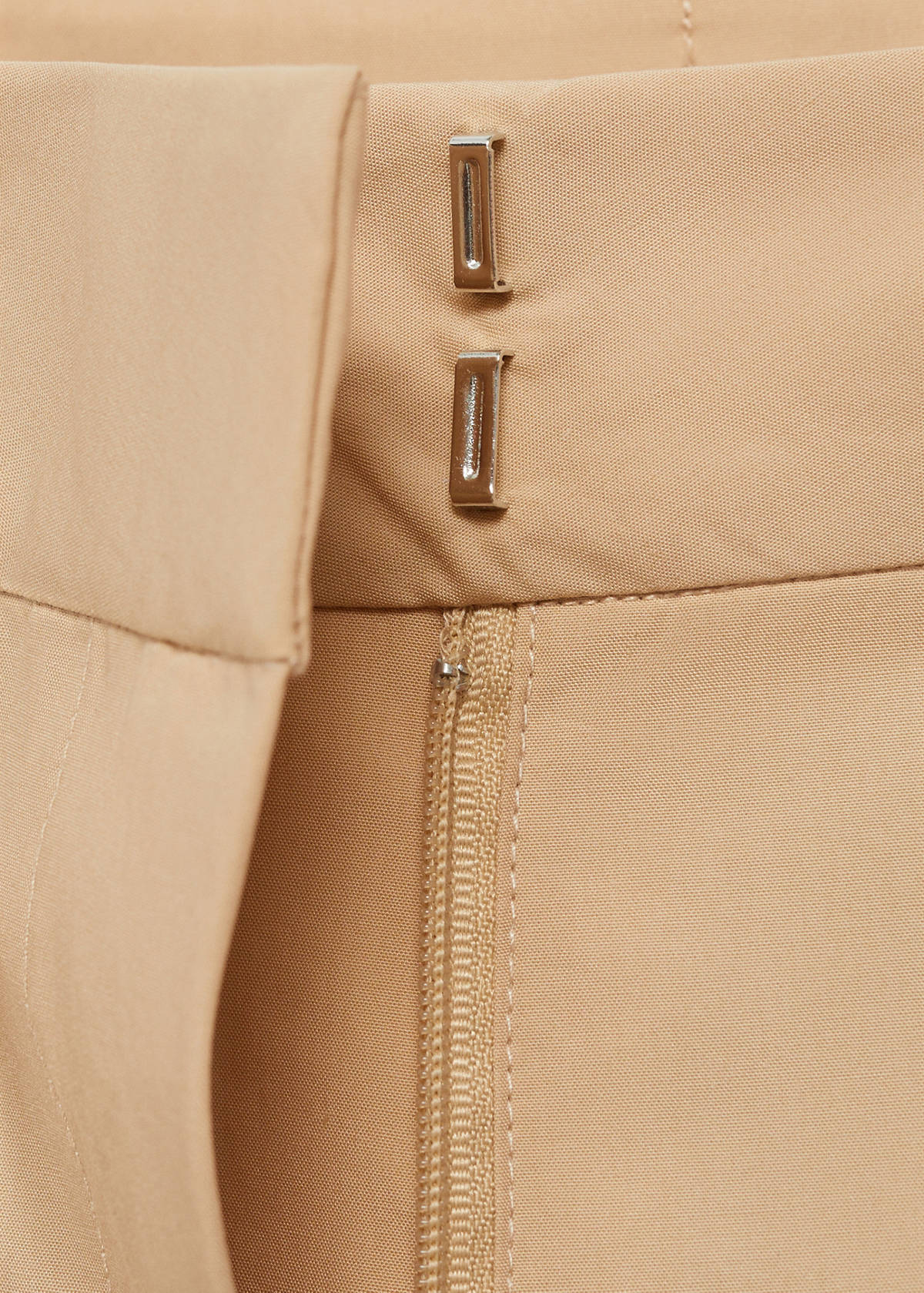 Straight-cut crop trousers — Medium Brown