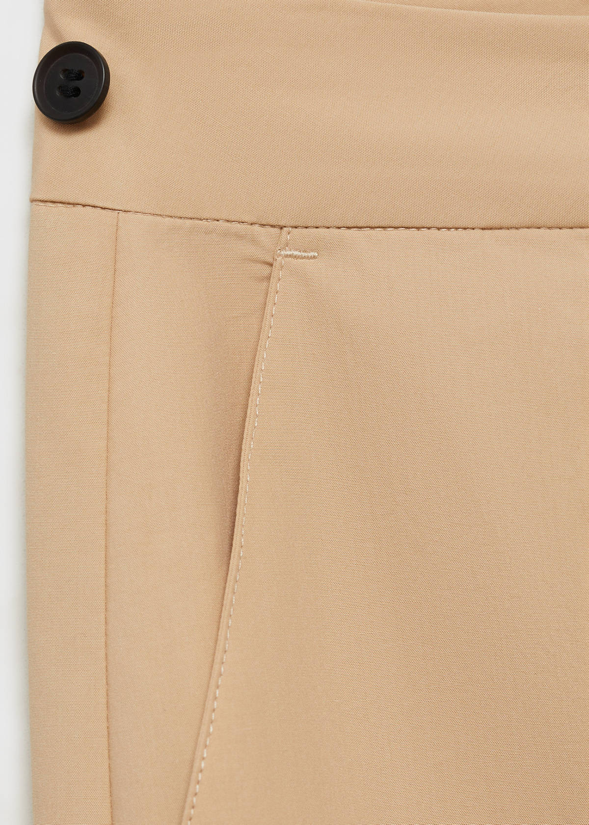 Straight-cut crop trousers — Medium Brown