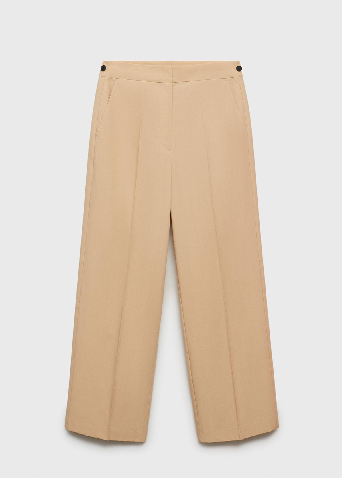 Straight-cut crop trousers — Medium Brown