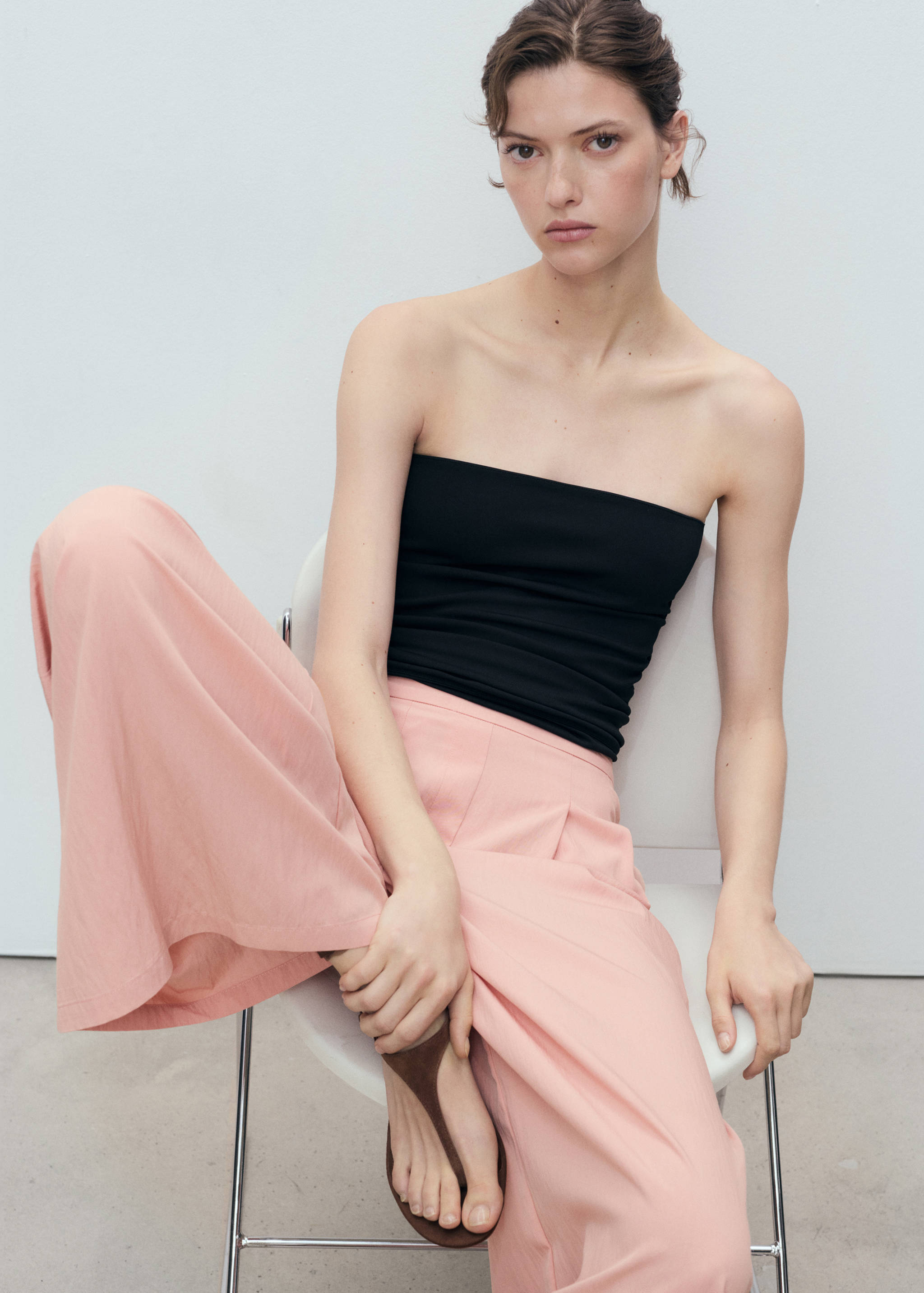 Брюки-палаццо с защипами - Деталь изделия 1