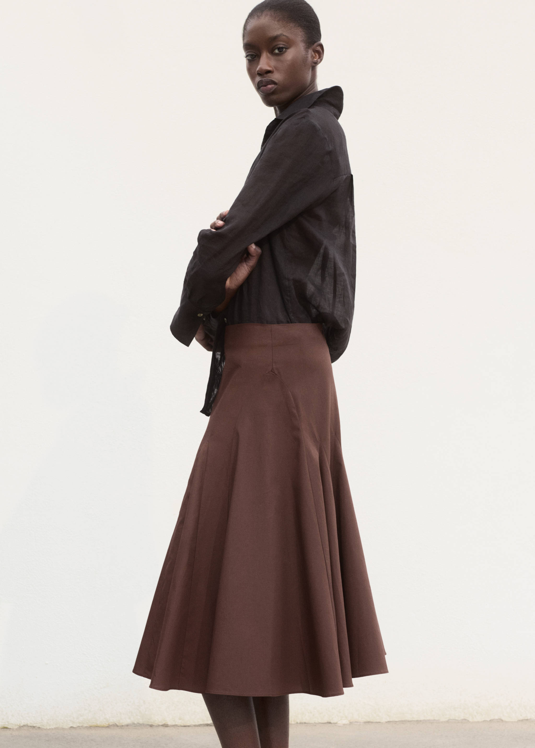 Pleated midi-skirt - Details of the article 1