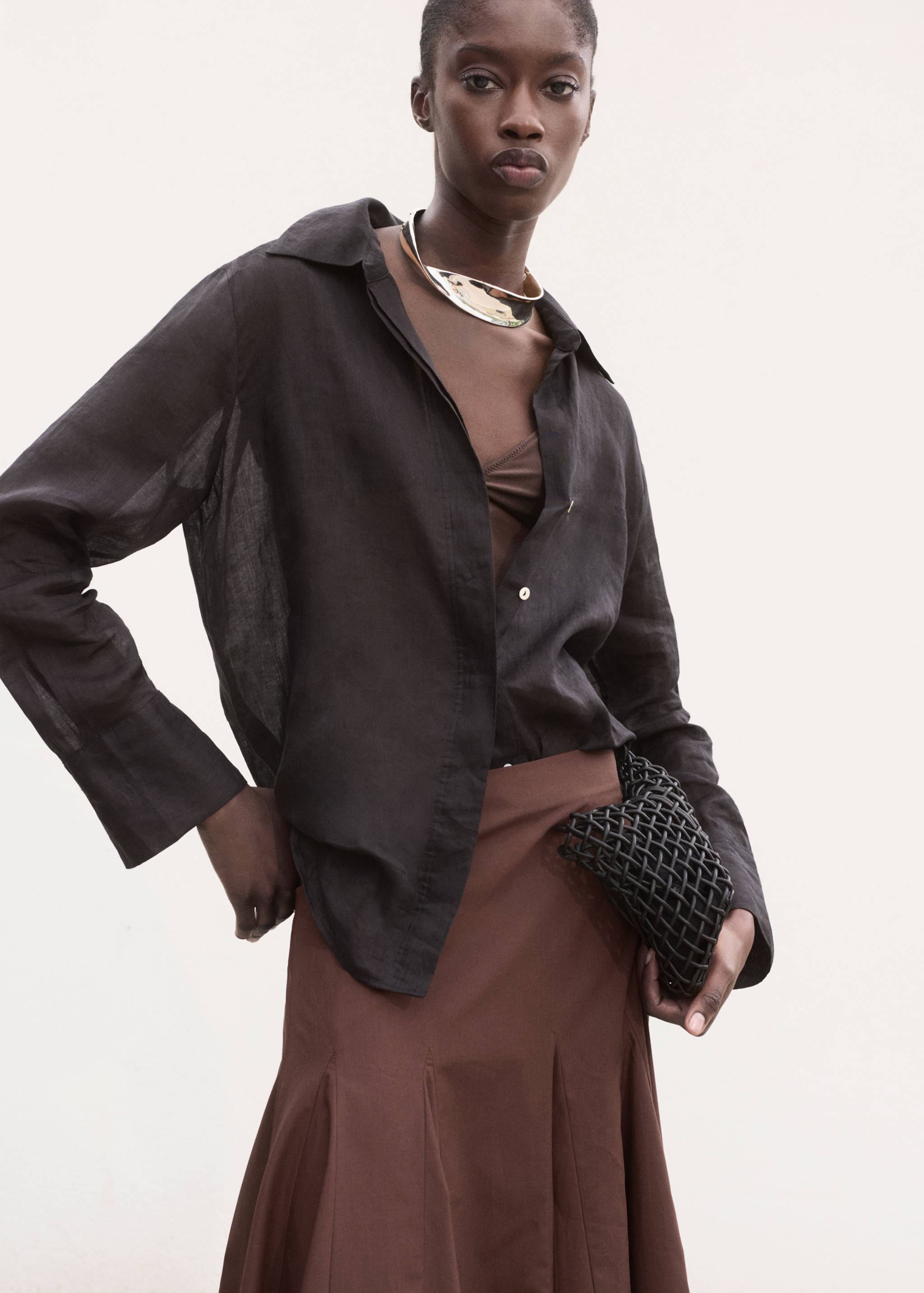 Pleated midi-skirt - Details of the article 6