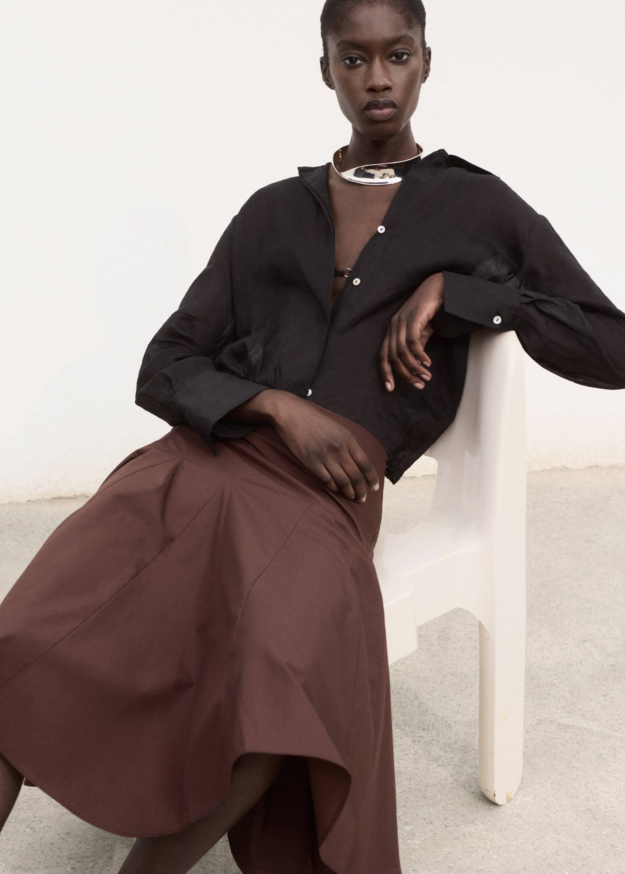 Pleated midi-skirt - Details of the article 2