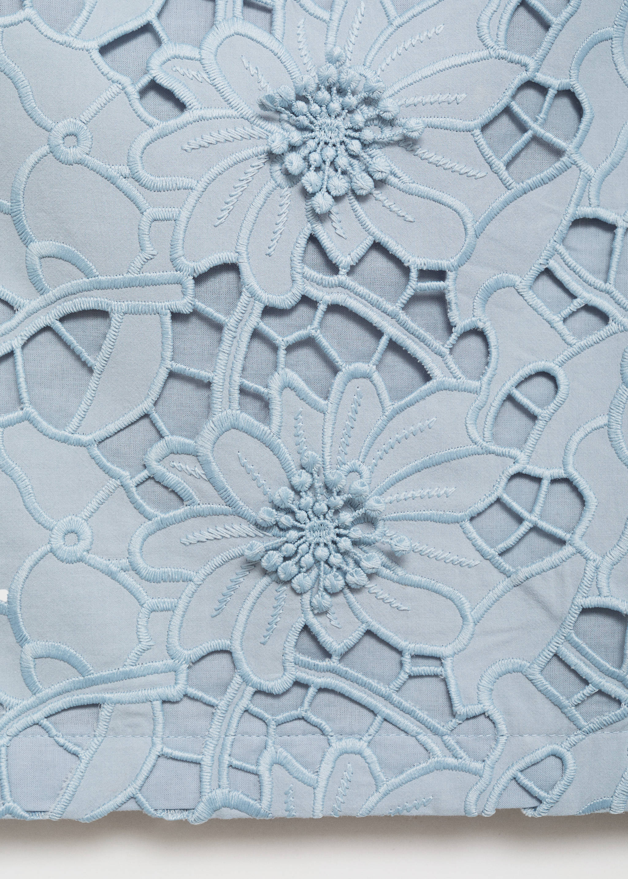 Embroidered cotton skirt - Details of the article 0