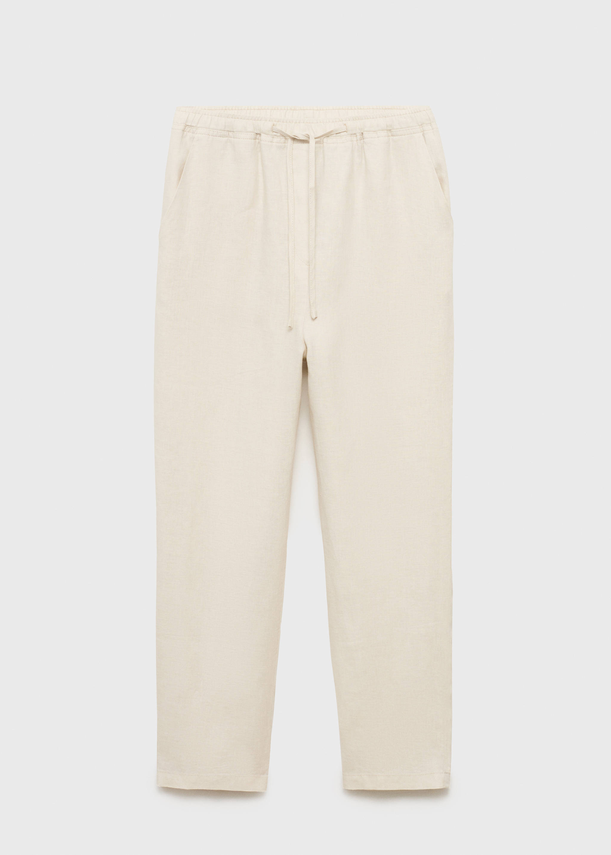 Linen trousers with drawstring - Article without model