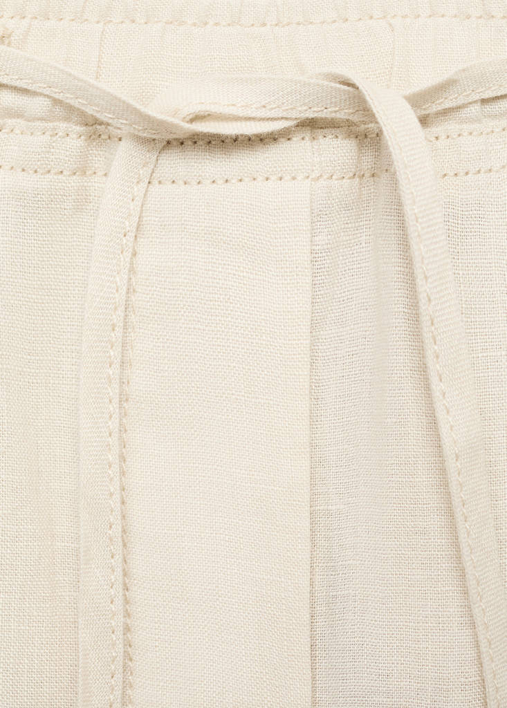 Linen trousers with drawstring — Light/Pastel Grey