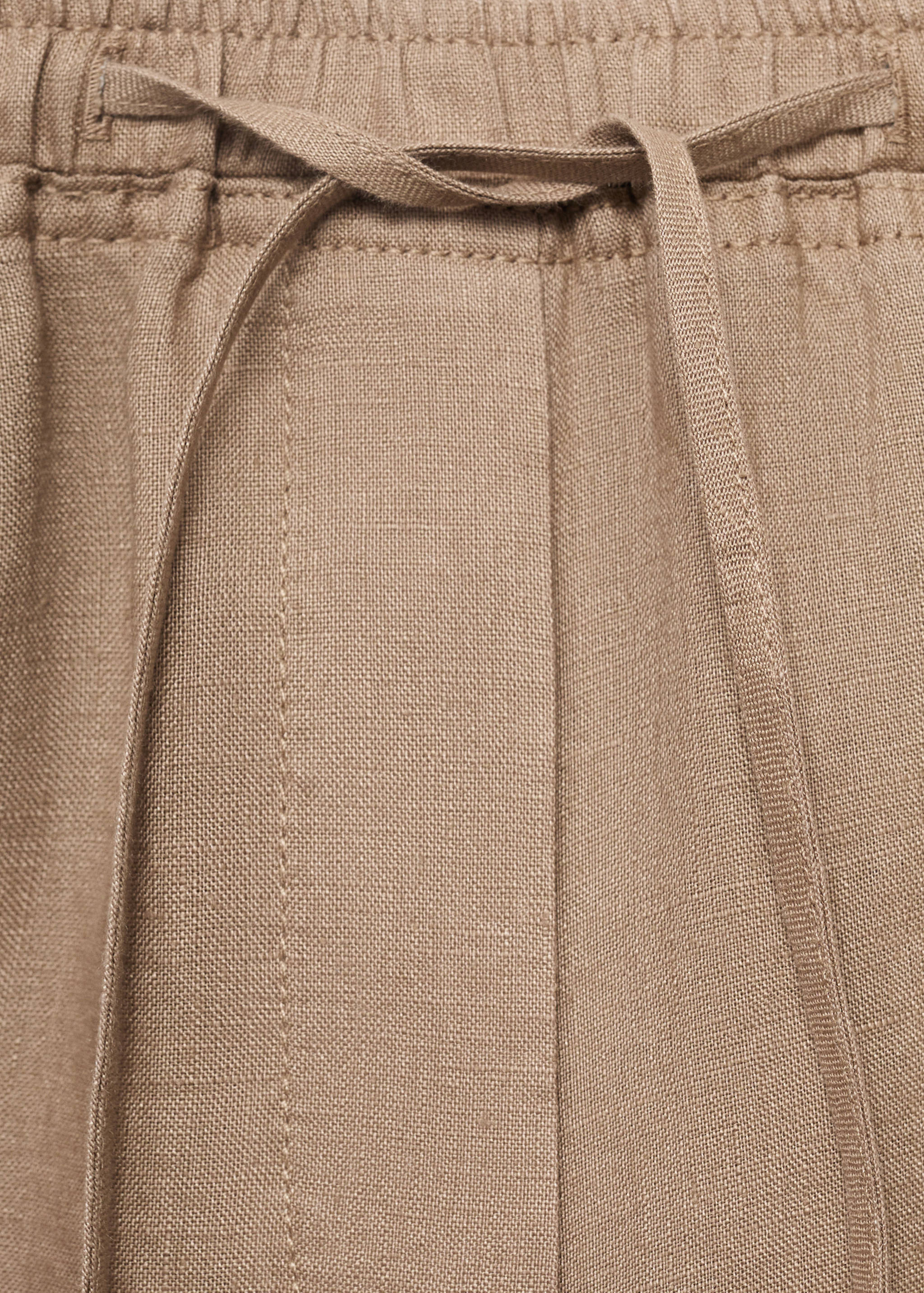 Linen trousers with drawstring - Details of the article 8