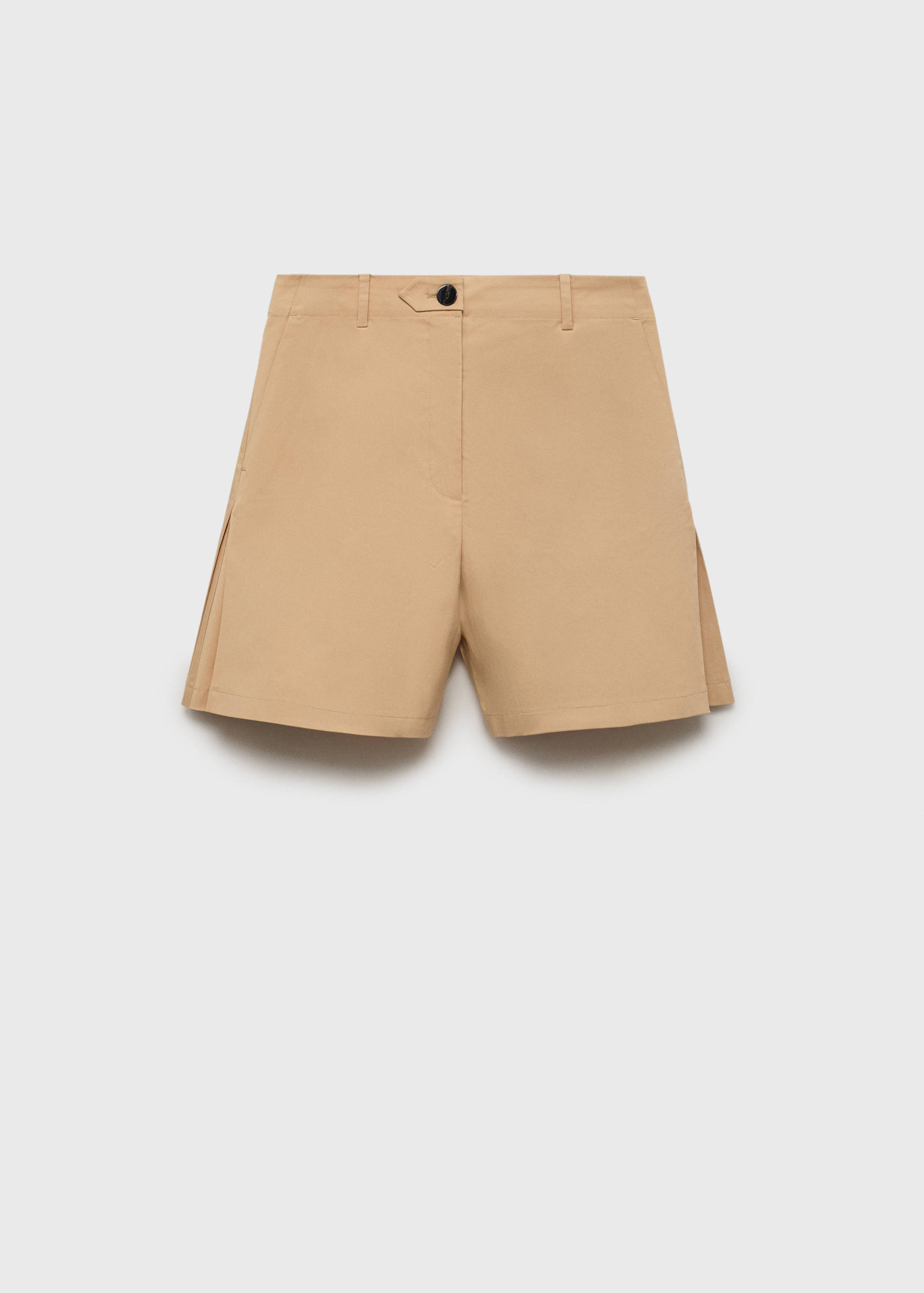 Straight pleated shorts - Article without model