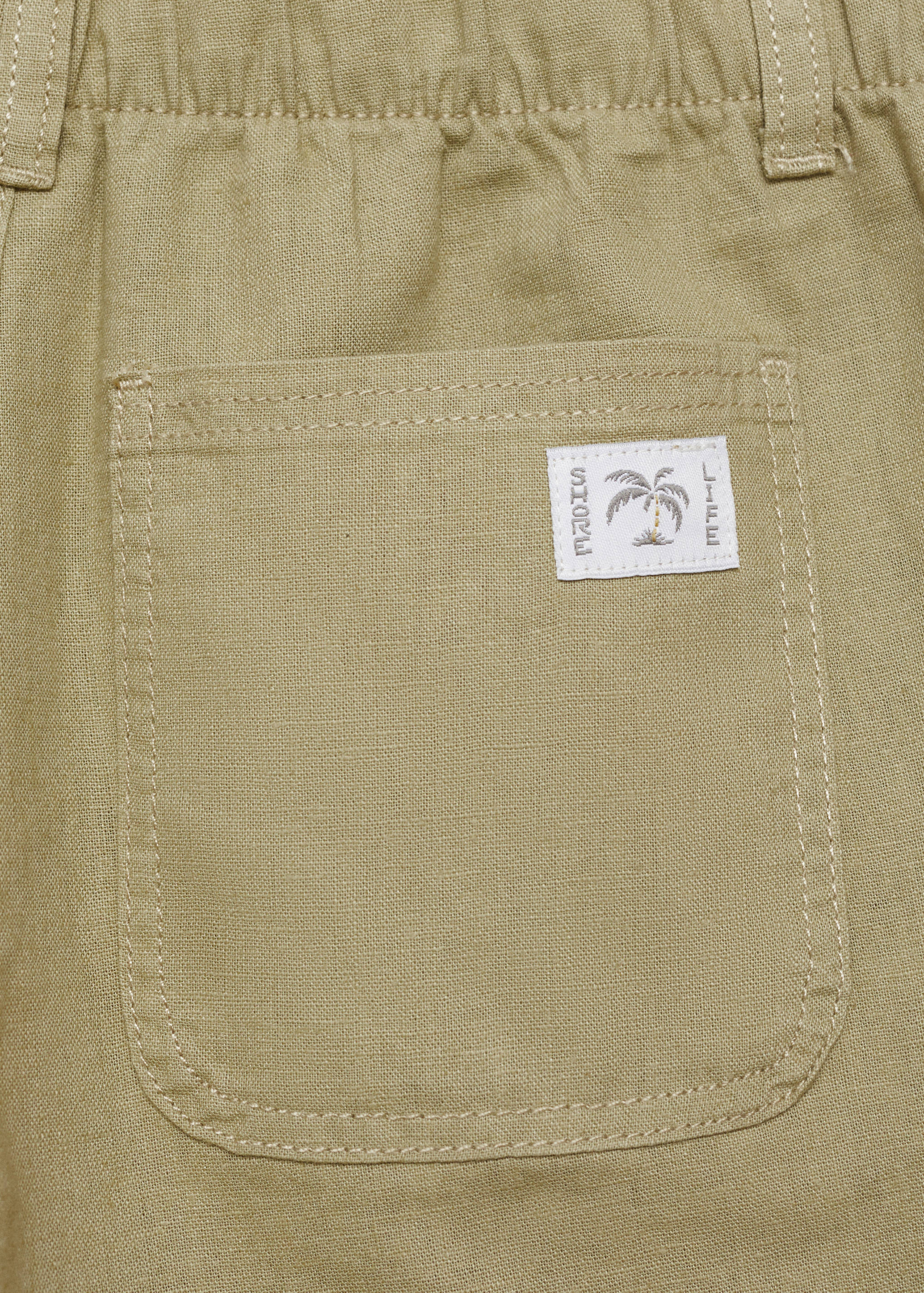 Linen-blend Bermuda shorts - Details of the article 0