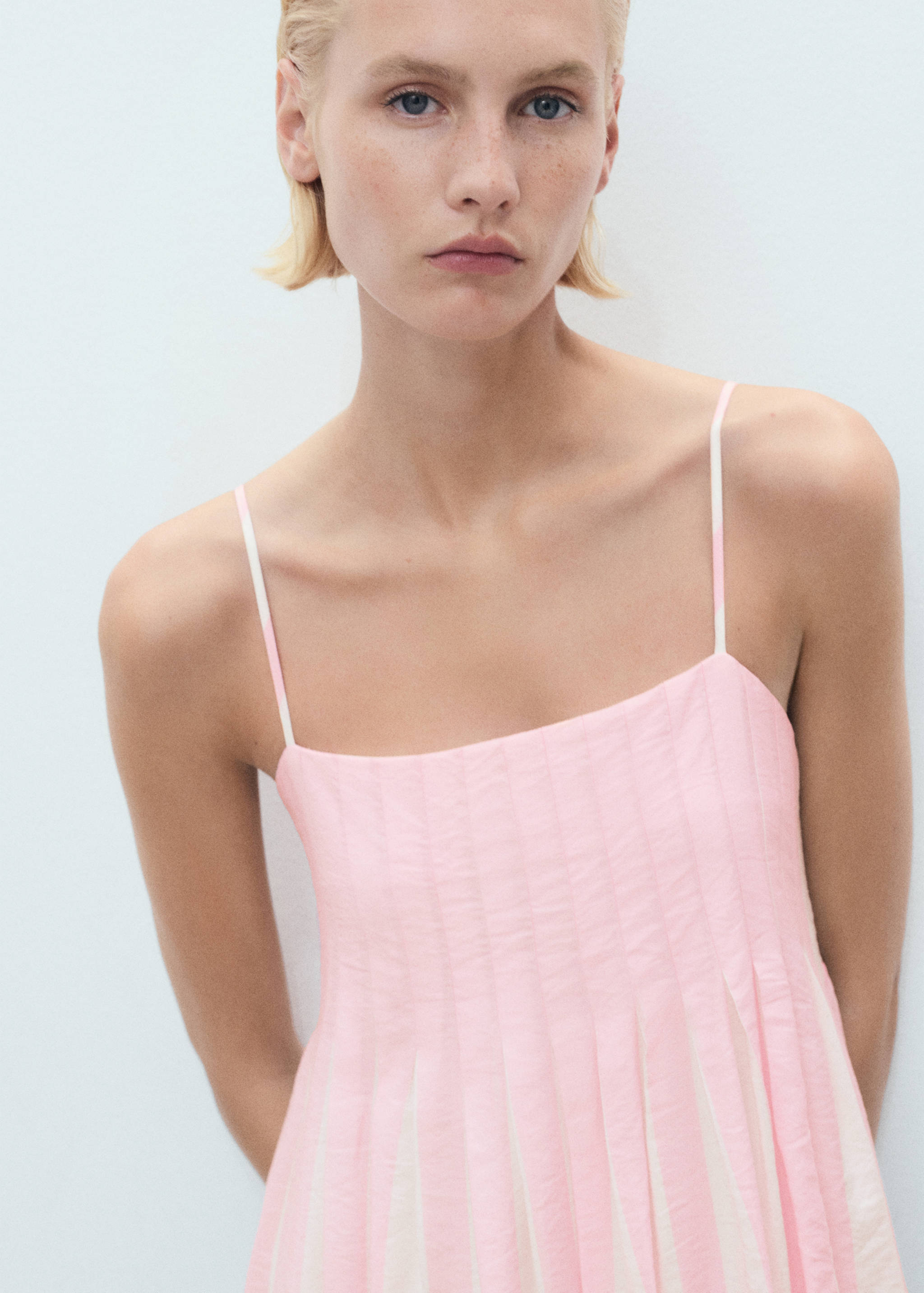 Striped balloon dress - Details of the article 1