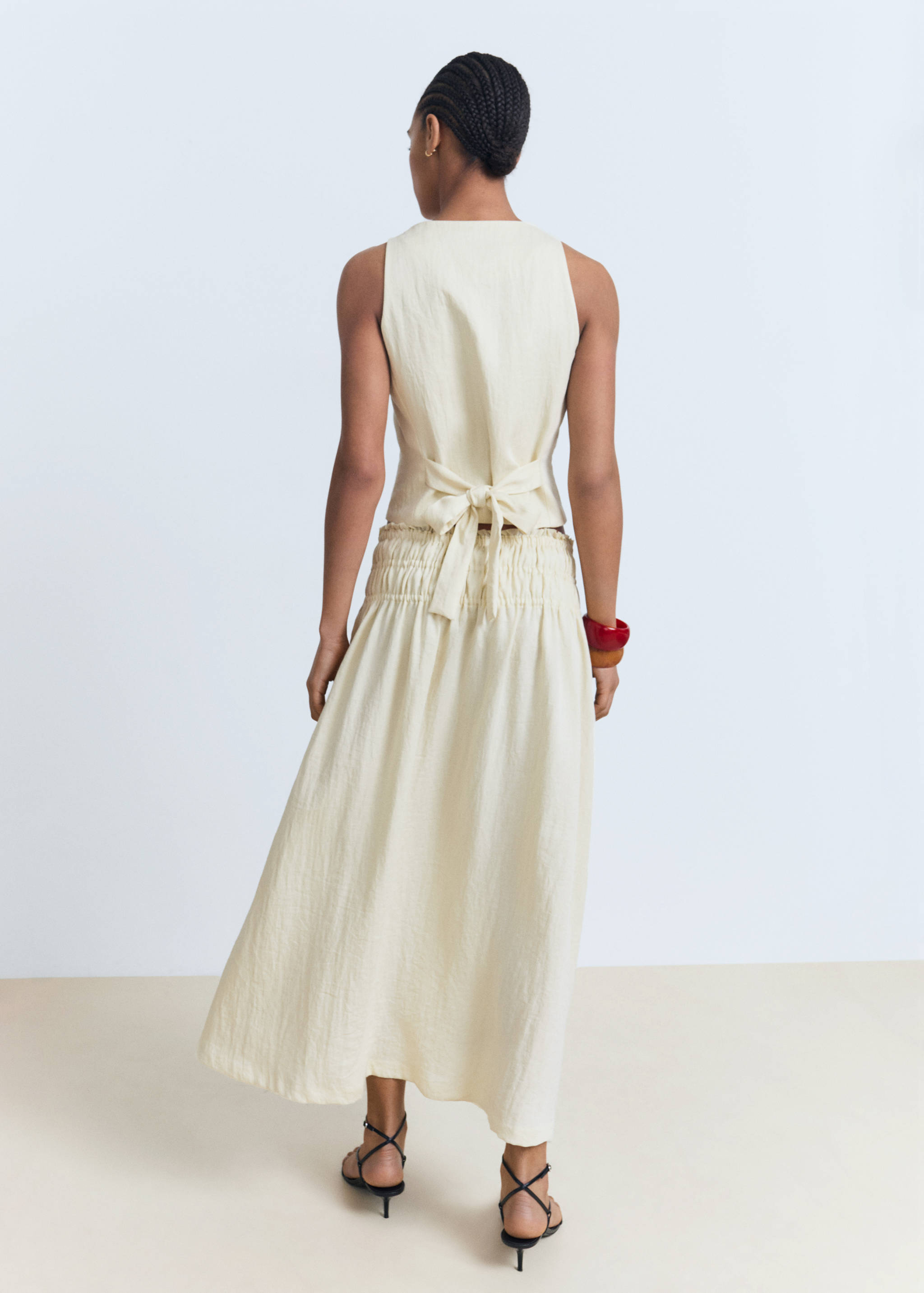 Long gathered panel skirt - Reverse of the article