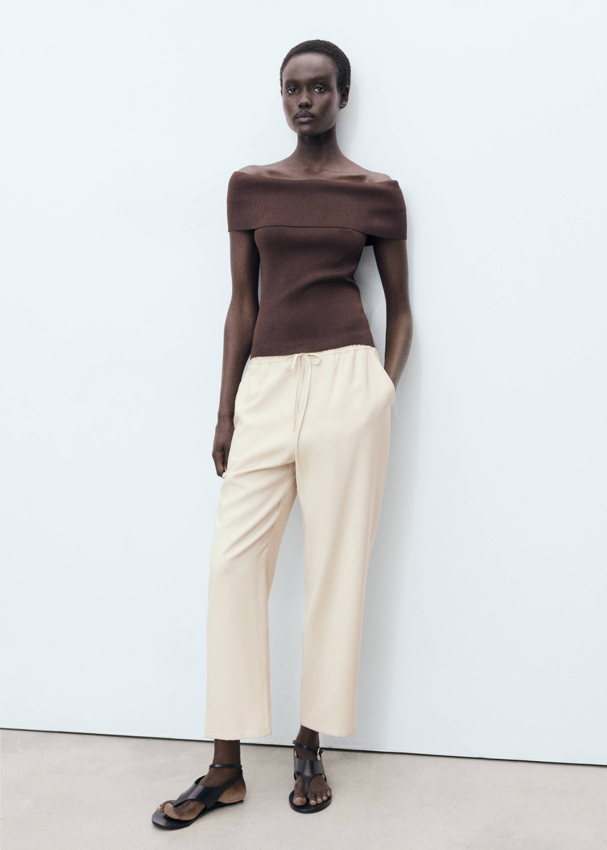 Pantalón fluido cordón - Plano general