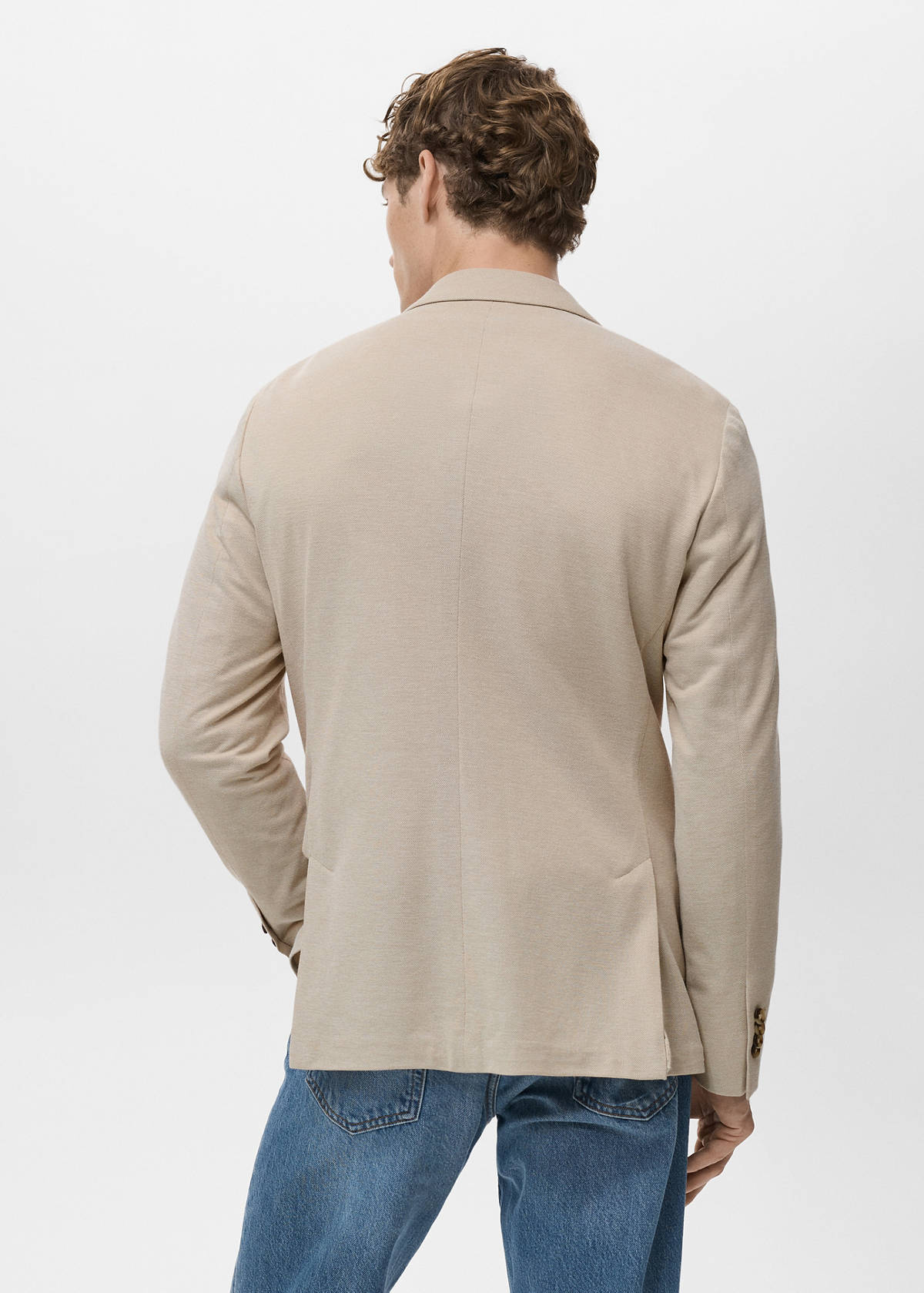 Verner slim-fit cotton jacket — Beige