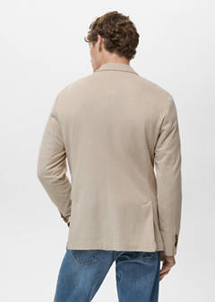 Verner slim-fit cotton jacket — Beige 3