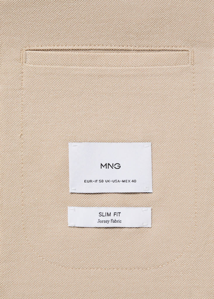 Verner slim-fit cotton jacket — Beige