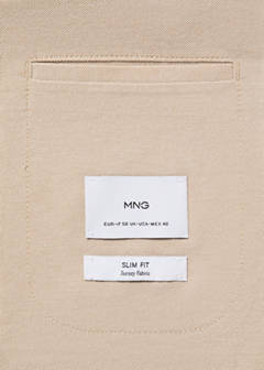 Verner slim-fit cotton jacket — Beige 8