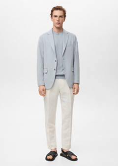 Verner slim-fit cotton jacket — Sky Blue 2
