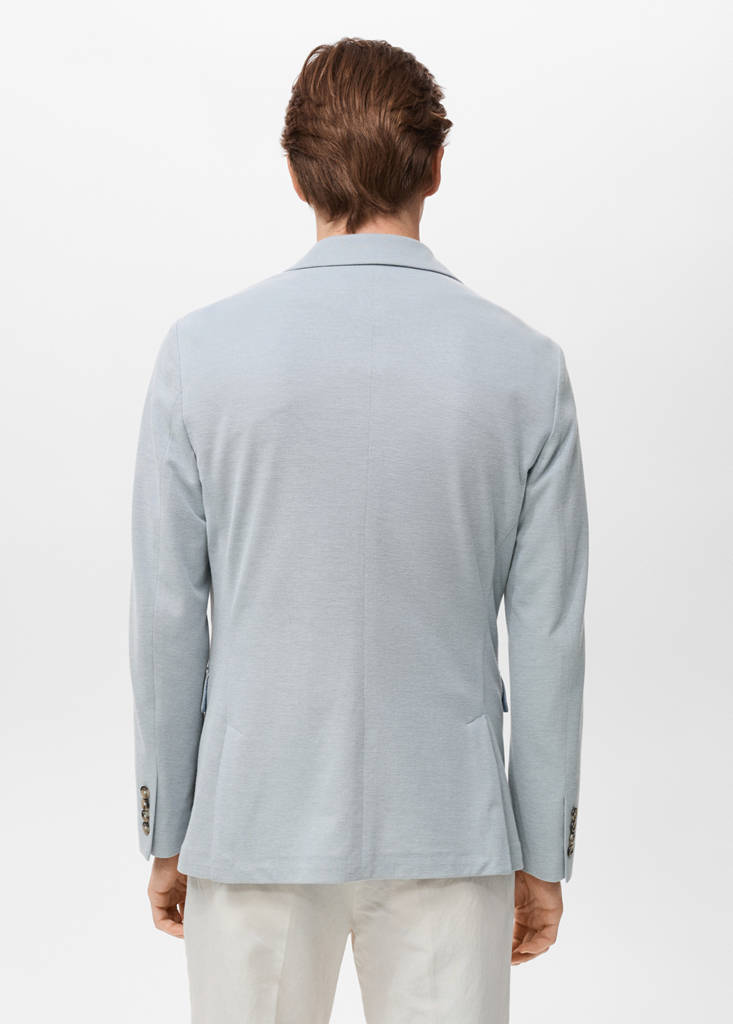 Verner slim-fit cotton jacket — Sky Blue