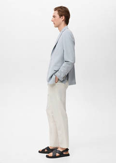 Verner slim-fit cotton jacket — Sky Blue 5