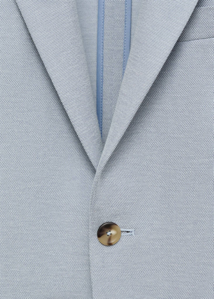 Verner slim-fit cotton jacket — Sky Blue